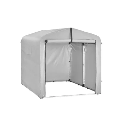 SOBUY  garage auto ext&eacute;rieur ouverture &agrave; rouleau gris 219x159x165 cm KLS11-II-L