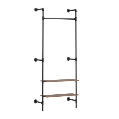 SOBUY  Portemanteau Mural Industriel Noir 91.5x48x220 Cm Kls20-sch