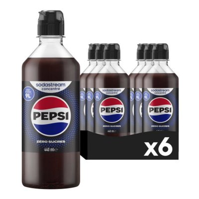 SODASTREAM  3009987- Lot de 6 Concentr&eacute;s PEPSI max 