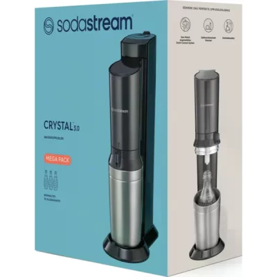 SODASTREAM  Crystal 3.0 Machine &agrave; Eau P&eacute;tillante + 3 karafki bouteilles en verre