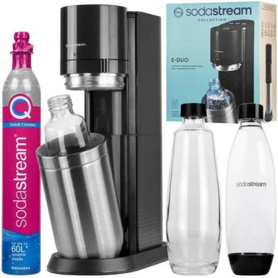 SODASTREAM  E-DUO M&eacute;tal, Plastique Noir et Acier inoxydable