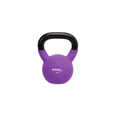 SOFTEE  Neoprene 12kg Kettlebell Noir,Violet 12 kg