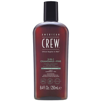 AMERICAN CREW Soin 3-En-1 Camomille + Pin Shampoing, Apr&egrave;s-Shampoing et Gel Douche