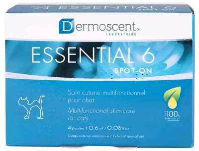 DERMOSCENT Soin cutan&eacute; Essential 6 Spot on  4 pipettes pour chat