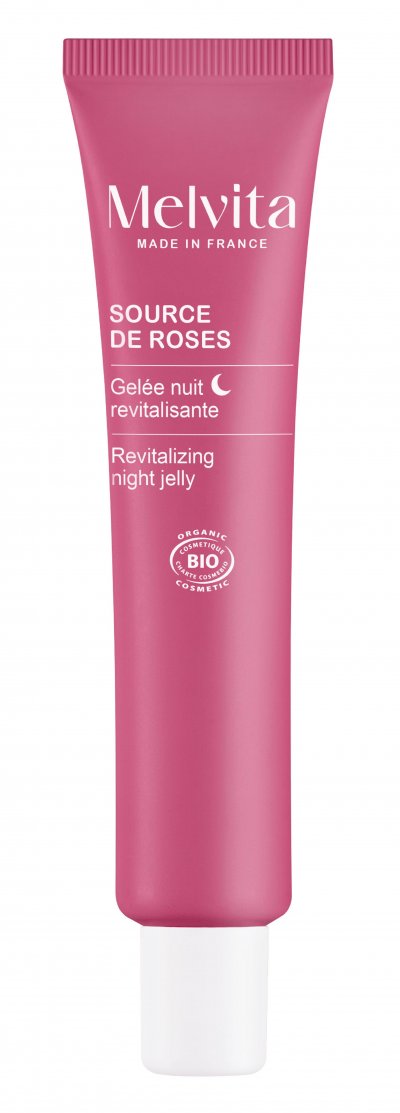 MELVITA Soin Visage Source De Roses Gel&eacute;e Nuit Revitalisante Bio  - Le Tube De 40ml