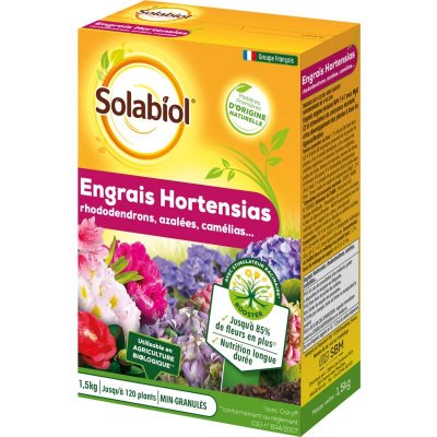 SOLABIOL  SORHOY15 Engrais Hortensias, Rhododendrons - 1,5 Kg