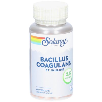 SOLARAY  Bacillus Coagulans et Inuline 2,5 Milliards 60 Capsules V&eacute;g&eacute;tales - Bo&icirc;te 60 capsules