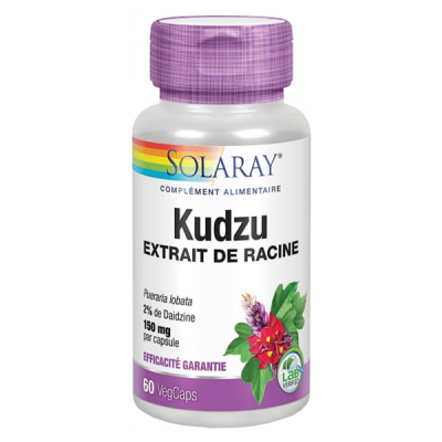 SOLARAY  Kudzu - 150 mg - 60 Capsules V&eacute;g&eacute;tales - Bo&icirc;te 60 capsules