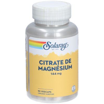 SOLARAY  Magn&eacute;sium 144 mg - 90 Caps. V&eacute;g. - Bo&icirc;te 90 capsules