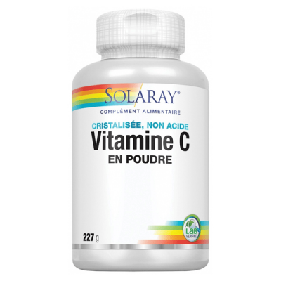 SOLARAY  Vitamine c en Poudre Non Acide - 227 g - Pot 227 g