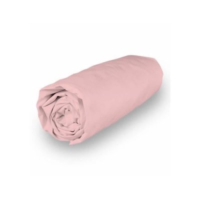 SONGES DE CAMILLE Soleil d'ocre Camille Drap Housse, Coton, Rose, 90 x 190 cm