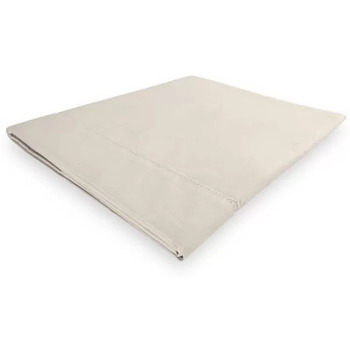 SONGE DE CAMILLE Soleil d'ocre Camille Drap Plat, Coton, Ecru, 180 x 290 cm
