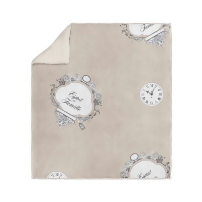 Soleil d'ocre Esprit de Famille Plaid, Polyester, Ecru, 110x170 cm