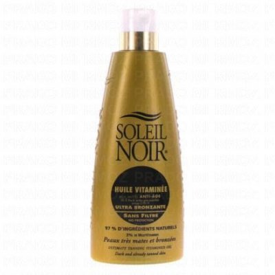 SOLEIL NOIR  Huile vitamin&eacute;e ultra-bronzante sans filtre flacon 150ml