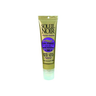 SOLEIL NOIR  Soin vitamin&eacute;cr&egrave;me SPF 30 tube 20ml + Stick IP 30 2g