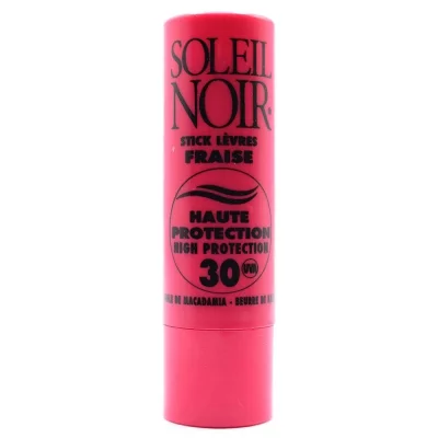 SOLEIL NOIR  Stick &agrave; L&egrave;vres Fraise Ip 30 Haute Protection - Stick 4 g