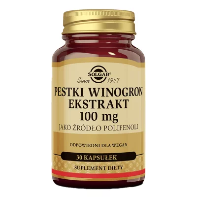 SOLGAR  Extrait De P&eacute;pins De Raisin 100 mg 30 g&eacute;lules V&eacute;g&eacute;tales