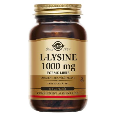 SOLGAR  L-Lysine 1000mg 50 comprim&eacute;s