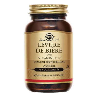 SOLGAR  Levure de Bi&egrave;re 250 comprim&eacute;s