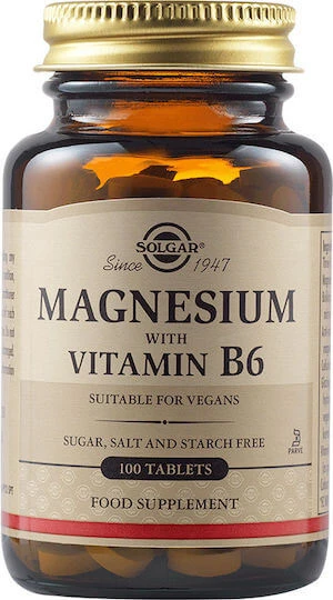 SOLGAR  Magn&eacute;sium et B6 100 comprim&eacute;s