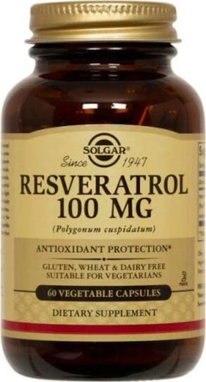 SOLGAR  Resveratrol 100 mg Vegetable Capsules Pack of 60