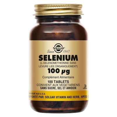 SOLGAR  S&eacute;l&eacute;nium 100 g (Sans levure) 100 Comp