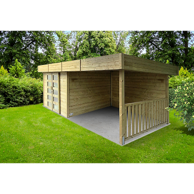 SOLID  abri de jardin arhus 28 mm autoclave 3296 + 3263 x 2416 S8387-1