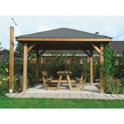 SOLID  abri de jardin maisonnette chalet de jardin kiosk 437x437 S7715