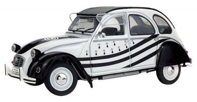 SOLIDO  S1850018 - Citro&euml;n 2 CV 6 BZH 1986 - Blanc/Noir - Echelle 1/18