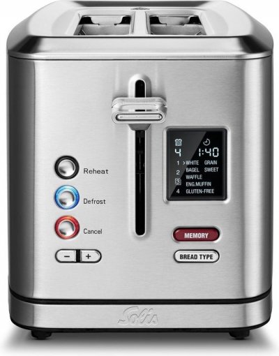SOLIS  Flex Toaster 8004 - Grille-pain Grille-pain - Avec fonction m&eacute;moire - Silver