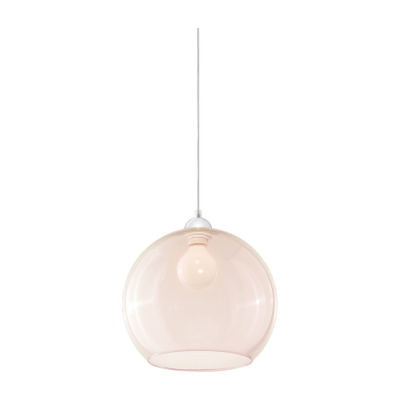SOLLUX LIGHTING  Suspension boule en verre Champagne Chrome