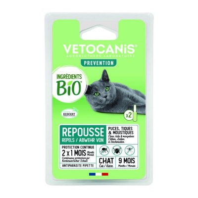 VETOCANIS Solution Bio antiparasitaire pour chat 