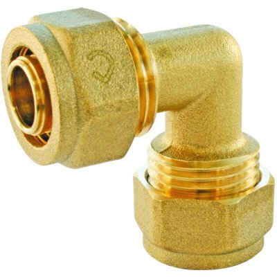SOMATHERM  Raccord &agrave; compression PER - Coude &eacute;gal - PER &Oslash; 16