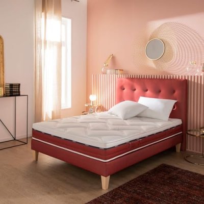 SOMEO  - Matelas 100% latex Cr&eacute;puscule 600 80x190 - Blanc