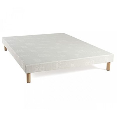 SOMEO  Sommier tapissier blanc 13 cm Lune -  2x100x200