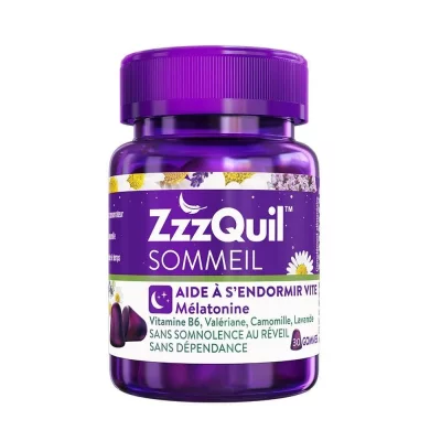 ZZZQUIL Sommeil 30 Gommes Fruits des bois 