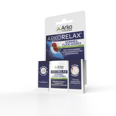 ARKOPHARMA Sommeil Flexi-Doses 60 mini comprim&eacute;s sublinguaux Arkorelax 