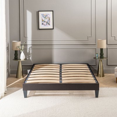 OLYMPE LITERIE Sommier &agrave; lattes apparentes KIT15 - gris anthracite - 180 x 200 cm