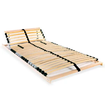 VIDAXL Sommier &agrave; lattes avec 28 lattes 7 zones 90 x 200 cm
