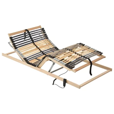 VIDAXL Sommier &agrave; lattes &eacute;lectrique avec 42 lattes 7 zones 80x200 cm 321827