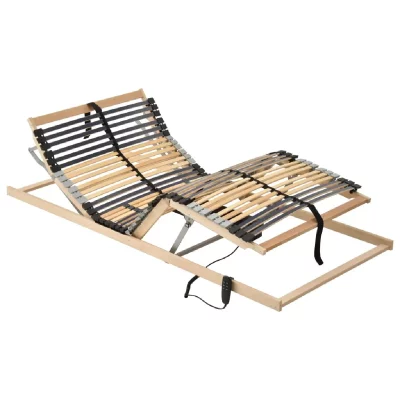 VIDAXL Sommier &agrave; lattes &eacute;lectrique avec 42 lattes 7 zones 90x200 cm