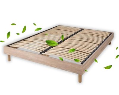 MAISON AUBERTIN Sommier &agrave; lattes en KIT- Bois - Couleur naturelle 180x200 CM
