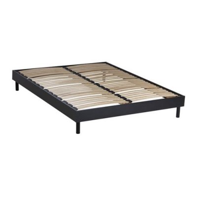 MAISON AUBERTIN Sommier &agrave; lattes en KIT- Bois - Couleur noire 90x200 CM