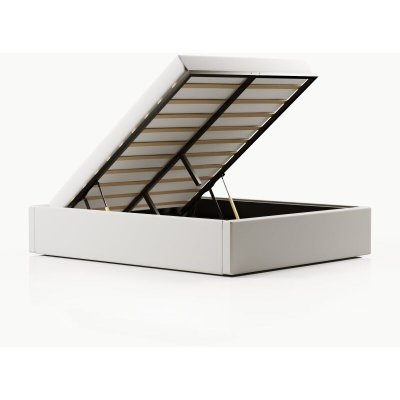 MEUBLER DESIGN Sommier coffre de rangement Room - Blanc - 180x200