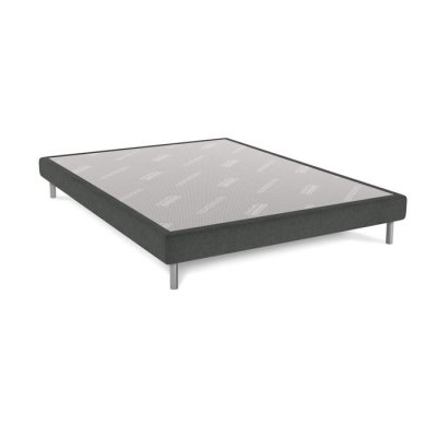 DUNLOPILLO Sommier  bellini anthracite 15 cm avec pieds 160x200