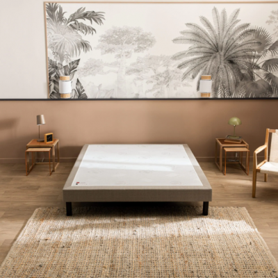 EPEDA Sommier  confort ferme deco nature 140x190 chin&eacute; naturel