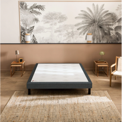EPEDA Sommier  confort ferme deco nature carr&eacute; ecru 160x200