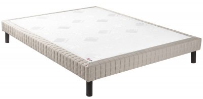 EPEDA Sommier  confort ferme deco nature jean gris fonc&eacute; 160x200