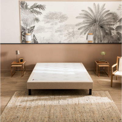 EPEDA Sommier  Nature Medium - Chenill&eacute; Lin 160x200 avec 2 sommiers