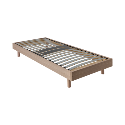 CAMIF Sommier + jeu de pieds 90x190 decokit 18 lattes ch&ecirc;ne clair